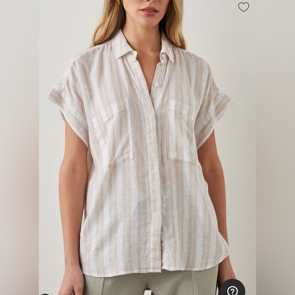 Rails Tops - Rails Cito Shirt Shore Stripe linen blend top button down